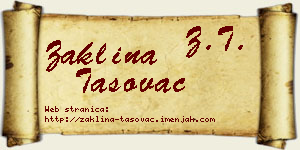 Žaklina Tasovac vizit kartica